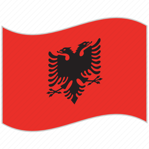 Albania, albania flag, flag, national flag, waving flag, world flag icon - Download on Iconfinder