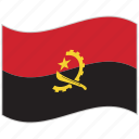 angola, angola flag, flag, national flag, waving flag, world flag