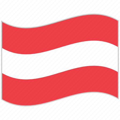 Austria, austria flag, flag, national flag, waving flag, world flag icon - Download on Iconfinder