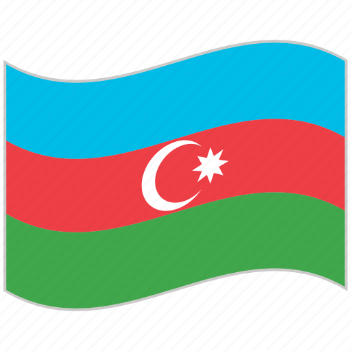 Azerbaijan, azerbaijan flag, flag, national flag, waving flag, world flag icon - Download on Iconfinder