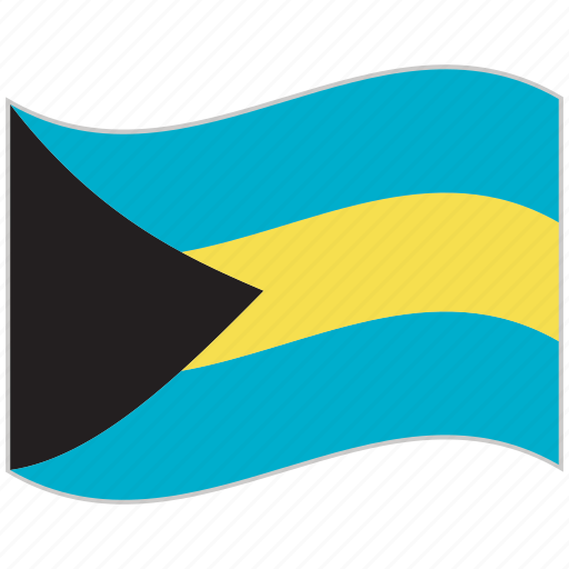 Bahamas, bahamas flag, flag, national flag, waving flag, world flag icon - Download on Iconfinder