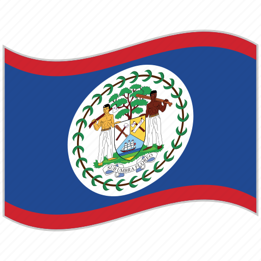 Belize, belize flag, flag, national flag, waving flag, world flag icon - Download on Iconfinder