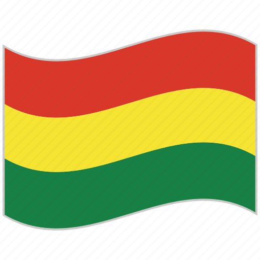 Bolivia, bolivia flag, flag, national flag, waving flag, world flag icon - Download on Iconfinder