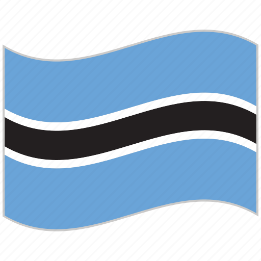 Botswana, botswana flag, flag, national flag, waving flag, world flag icon - Download on Iconfinder