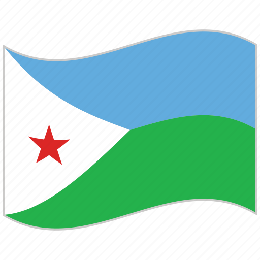 Djibouti, djibouti flag, flag, national flag, waving flag, world flag icon - Download on Iconfinder