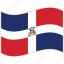 dominican republic, dominican republic flag, flag, national flag, waving flag, world flag 