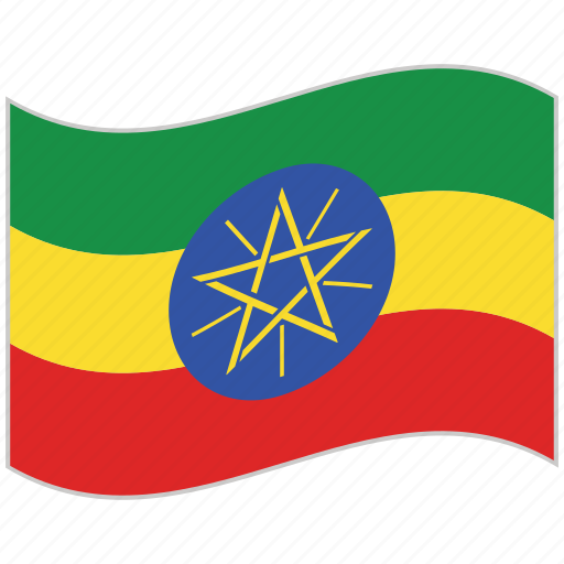 Ethiopia, ethiopia flag, flag, national flag, waving flag, world flag icon - Download on Iconfinder