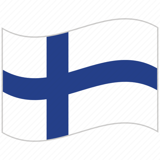 Finland, finland flag, flag, national flag, waving flag, world flag icon - Download on Iconfinder