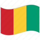 flag, guinea, guinea flag, national flag, waving flag, world flag