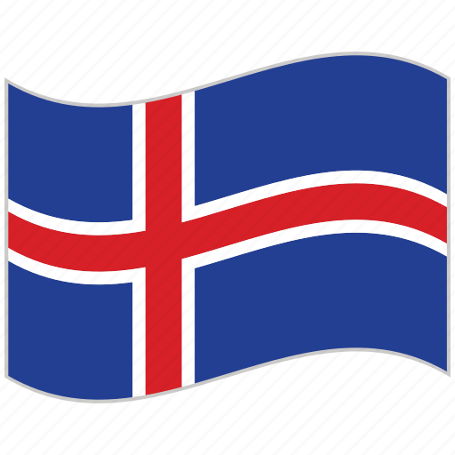 Flag, iceland, iceland flag, national flag, waving flag, world flag icon - Download on Iconfinder