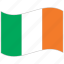 flag, ireland, ireland flag, national flag, waving flag, world flag 