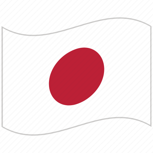 Flag, japan, japan flag, national flag, waving flag, world flag icon - Download on Iconfinder