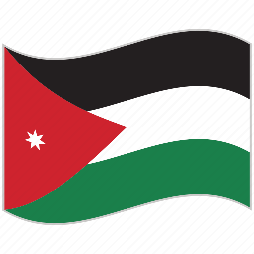 Flag, jordan, jordan flag, national flag, waving flag, world flag icon - Download on Iconfinder