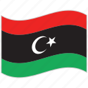 flag, libya, libya flag, national flag, waving flag, world flag