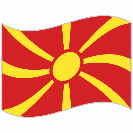 Flag, macedonia, macedonia flag, national flag, waving flag, world flag icon - Download on Iconfinder