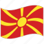 flag, macedonia, macedonia flag, national flag, waving flag, world flag 