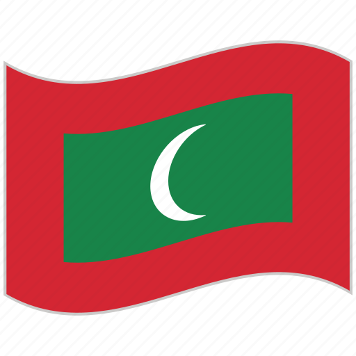 Flag, maldives, maldives flag, national flag, waving flag, world flag icon - Download on Iconfinder