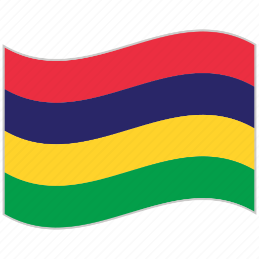 Flag, mauritius, mauritius flag, national flag, waving flag, world flag icon - Download on Iconfinder