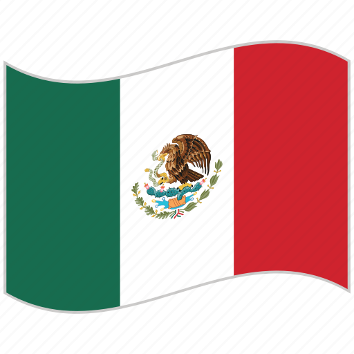 Flag, mexico, mexico flag, national flag, waving flag, world flag icon - Download on Iconfinder