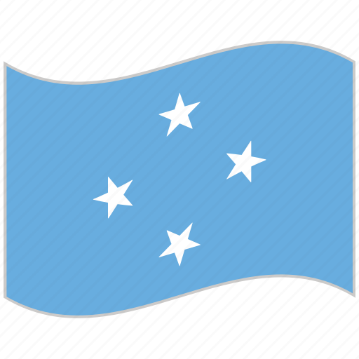 Flag, micronesia, micronesia flag, national flag, waving flag, world flag icon - Download on Iconfinder