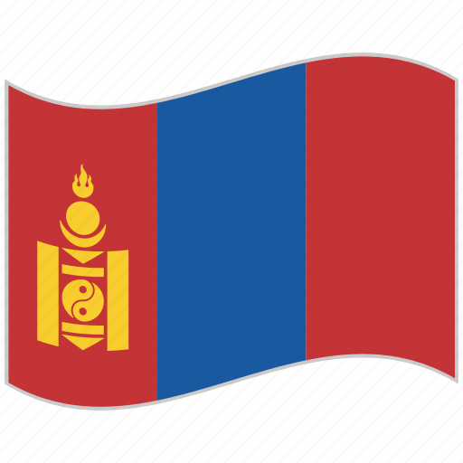 Flag, mongolia, mongolia flag, national flag, waving flag, world flag icon - Download on Iconfinder