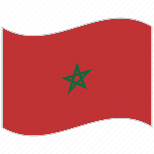 Flag, morocco, morocco flag, national flag, waving flag, world flag icon - Download on Iconfinder