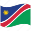 flag, namibia, namibia flag, national flag, waving flag, world flag 