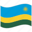 flag, national flag, rwanda, rwanda flag, waving flag, world flag 