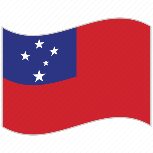 Flag, national flag, samoa, samoa flag, waving flag, world flag icon - Download on Iconfinder