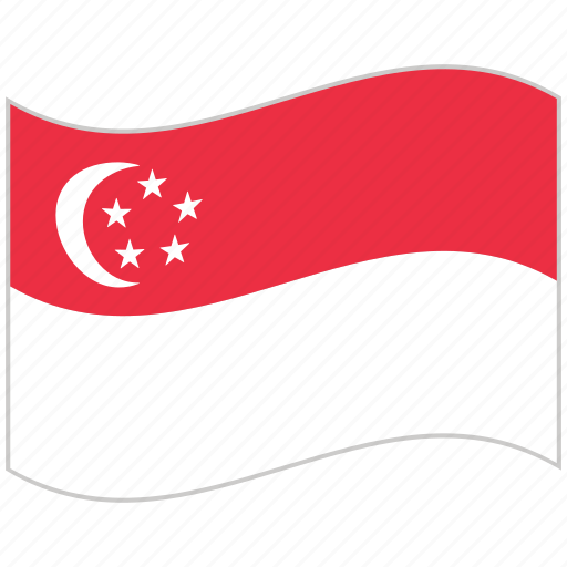 Flag, national flag, singapore, singapore flag, waving flag, world flag icon - Download on Iconfinder