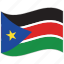 flag, national flag, south sudan, south sudan flag, waving flag, world flag 