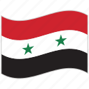 flag, national flag, syria, syria flag, waving flag, world flag