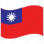 flag, national flag, taiwan, taiwan flag, waving flag, world flag 