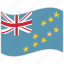 flag, national flag, tuvalu, tuvalu flag, waving flag, world flag 