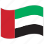 flag, national flag, united arab emirates, united arab emirates flag, waving flag, world flag 