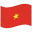 flag, national flag, vietnam, vietnam flag, waving flag, world flag 