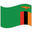 flag, national flag, waving flag, world flag, zambia, zambia flag