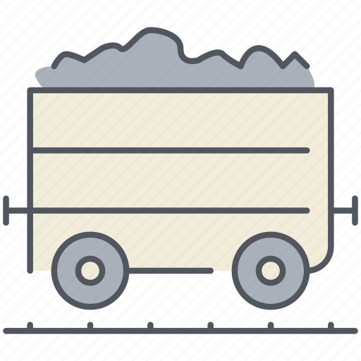 Wagon, cargo, coal, delivery, train, transportation, vehicle icon - Download on Iconfinder
