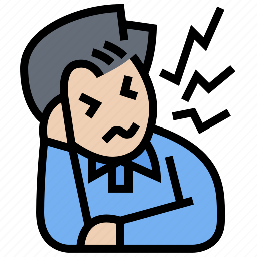 Anxiety, concentration, difficulty, headache, migraine icon - Download on Iconfinder