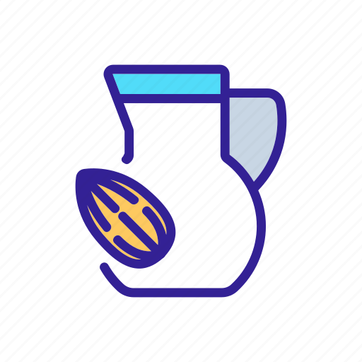 Almond, carafe, delicious, drink, food, natural, organic icon - Download on Iconfinder
