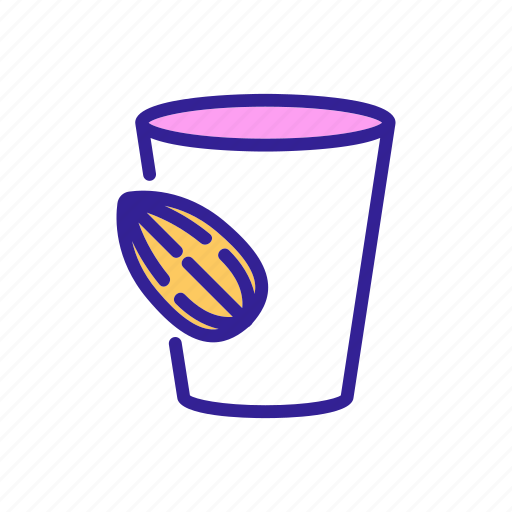 Almond, beverage, cup, food, milk, natural, package icon - Download on Iconfinder