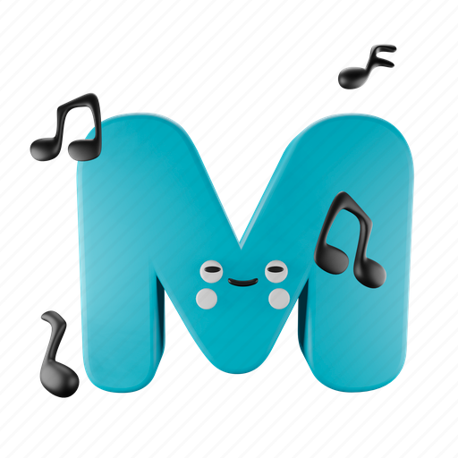 M, alphabet 3D illustration - Download on Iconfinder