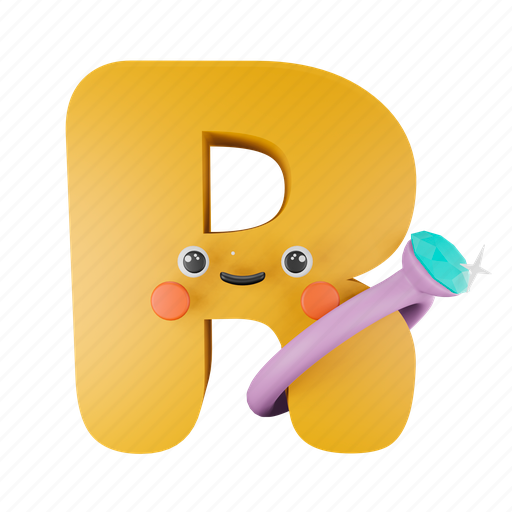 R, alphabet 3D illustration - Download on Iconfinder