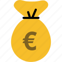 bag, euro, bank, currency, finance, money