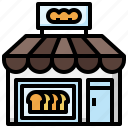 bakery, shop, buildings, food