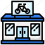 bike, shop, bicycle, shopping, store, buildings 