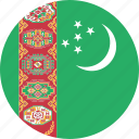 turkmenistan, country, flag