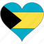 bahamas, flag, heart, north america, country, love 