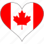 canada, flag, heart, north america, love, national 