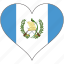 flag, guatemala, heart, north america, country 